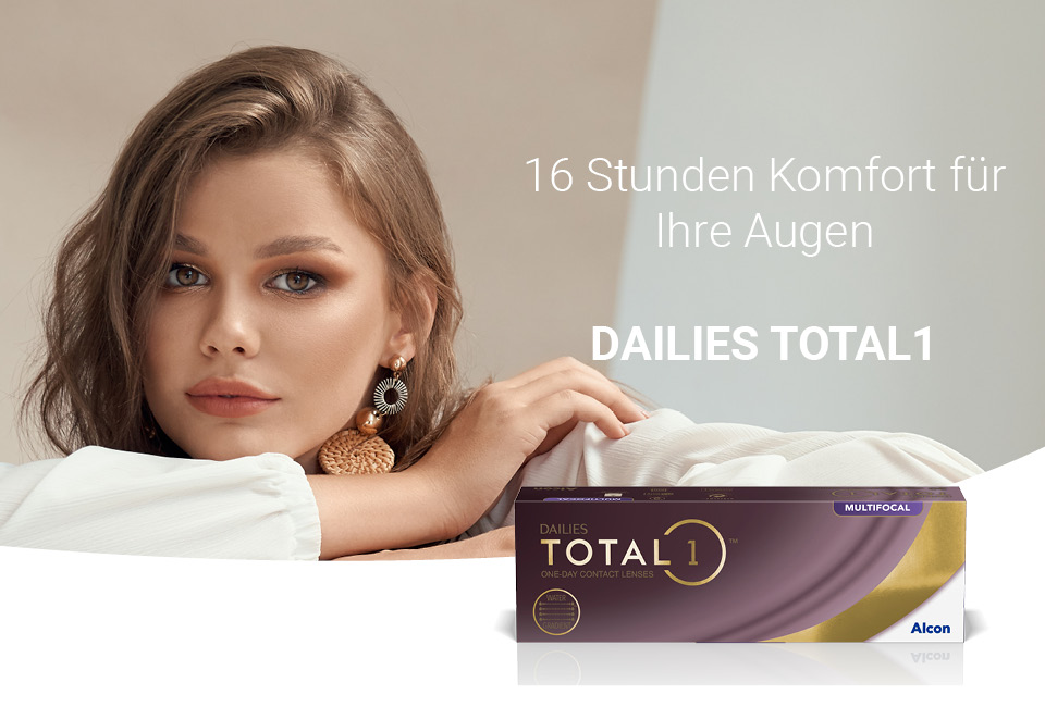 DAILIES TOTAL1® Multifocal bieten Ihren Augen bis zu 16 Stunden Komfort